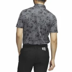 Adidas Burst Jacquard Polo 10 Adidas Burst Jacquard Polo -Golf Discount Store adidas 2023 burst jacquard polo black back itempicture