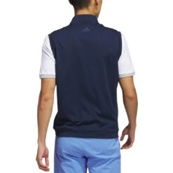 Adidas Elevated Quarter Zip Vest -Golf Discount Store adidas 2023 elevated quarter zip vest collegiate navy back itempicture