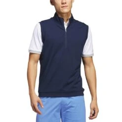 Adidas Elevated Quarter Zip Vest -Golf Discount Store adidas 2023 elevated quarter zip vest collegiate navy itempicture