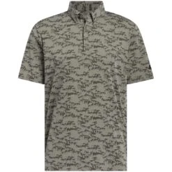 Adidas Go To Printed Polo -Golf Discount Store adidas 2023 go to printed polo olive strata itempicture
