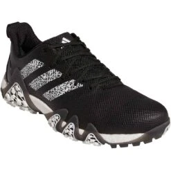 Adidas Codechaos 22 Golf Shoes Black/White/Grey Five -Golf Discount Store adidas codechaos 22 golf shoes black white grey five front itempicture