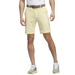 Adidas Crosshatch 9-Inch Shorts 14 Adidas Crosshatch 9-Inch Shorts -Golf Discount Store adidas crosshatch 9 inch shorts almost yellow model front itempicture