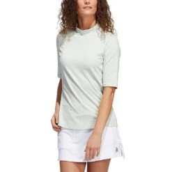 Adidas Women's Essentials Mock Polo -Golf Discount Store adidas fw22 womens essentials mock polo linen green itempicture
