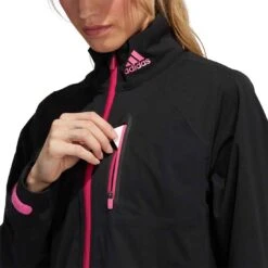 Adidas Women's RAIN.RDY Jacket -Golf Discount Store adidas fw22 womens rain rdy jacket black pocket detail itempicture