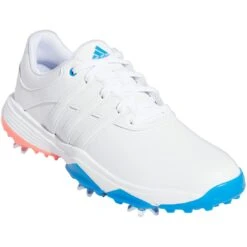 Adidas Juniors Tour360 Infinity Golf Shoes White/Iron/Blue Rush -Golf Discount Store adidas juniors tour360 infinity golf shoes white iron blue rush gv9665 toe itempicture