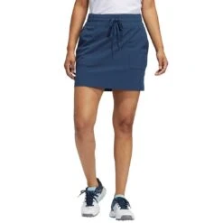 Adidas S21 Women's Go-To 16-inch Skort -Golf Discount Store adidas s21 womens go to 16 inch skort crew navy on model itempicture