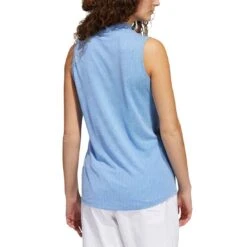 Adidas Women's Essential Sleeveless Polo -Golf Discount Store adidas ss22 womens essential sleeveless polo blue rush back itempicture