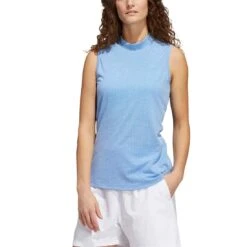 Adidas Women's Essential Sleeveless Polo -Golf Discount Store adidas ss22 womens essential sleeveless polo blue rush itempicture