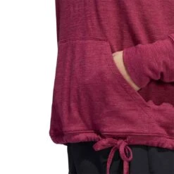 Adidas Women's Essentials Slub Recycled Hoodie -Golf Discount Store adidas ss22 womens essentials slub recycled hoodie legacy burgundy detail itempicture