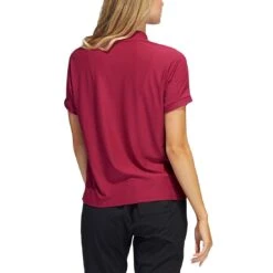 Adidas Women's Go-To Polo -Golf Discount Store adidas ss22 womens go to polo legacy burgundy back itempicture
