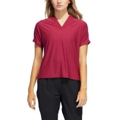 Adidas Women's Go-To Polo -Golf Discount Store adidas ss22 womens go to polo legacy burgundy itempicture