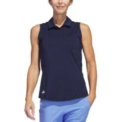 Adidas Women's Ultimate365 Solid Sleeveless Polo -Golf Discount Store adidas womens ultimate365 solid sleeveless polo collegiate navy itempicture