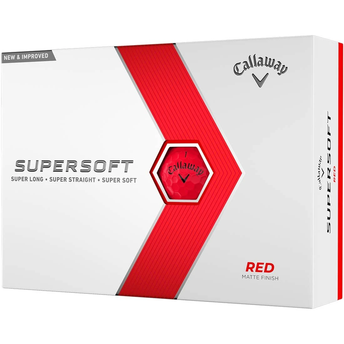 Callaway Supersoft Matte Red Golf Balls 1 Callaway Supersoft Matte Red Golf Balls