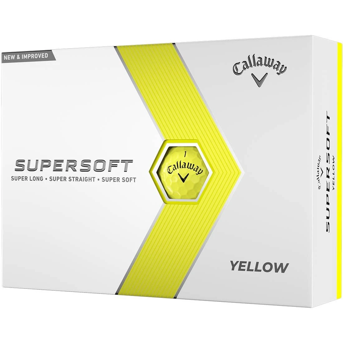 Callaway Supersoft Yellow Personalized Golf Balls 1 Callaway Supersoft Yellow Personalized Golf Balls