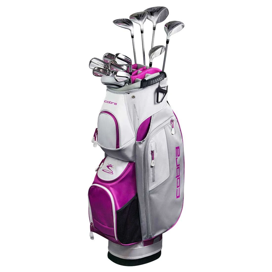 Cobra Women's Fly-XL Complete Set Silver/Plum W/ Cart Bag 1 Cobra Women's Fly-XL Complete Set Silver/Plum W/ Cart Bag