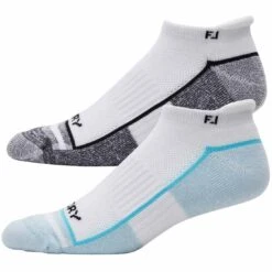 FootJoy ProDry Roll Tab Socks (2 Pairs) -Golf Discount Store footjoy 2024 prodry roll tab socks 2 pack white light blue itempicture