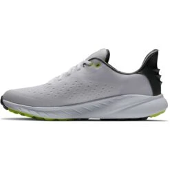 FootJoy Flex XP Golf Shoes White/Lime -Golf Discount Store footjoy fj flex xp golf shoes white lime 56280 side itempicture
