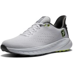 FootJoy Flex XP Golf Shoes White/Lime -Golf Discount Store footjoy fj flex xp golf shoes white lime 56280 toe itempicture