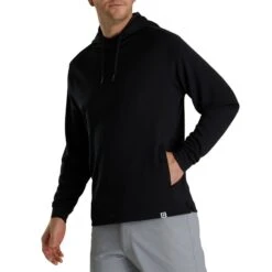 FootJoy Lightweight Hoodie 13 FootJoy Lightweight Hoodie -Golf Discount Store footjoy lightweight hoodie black front itempicture