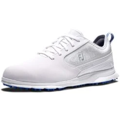 FootJoy Superlites XP Golf Shoes White/Blue 8 FootJoy Superlites XP Golf Shoes White/Blue -Golf Discount Store footjoy superlites xp golf shoes white blue toe itempicture