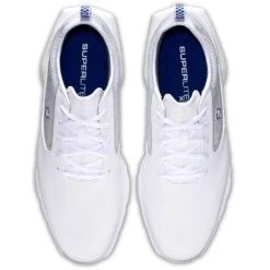 FootJoy Superlites XP Golf Shoes White/Blue 11 FootJoy Superlites XP Golf Shoes White/Blue -Golf Discount Store footjoy superlites xp golf shoes white blue top itempicture