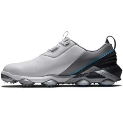 FootJoy Tour Alpha Golf Shoes White/Grey/Blue 9 FootJoy Tour Alpha Golf Shoes White/Grey/Blue -Golf Discount Store footjoy tour alpha golf shoes white grey blue side itempicture