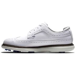 FootJoy Traditions Wing Tip Golf Shoes White/Navy/Grey 9 FootJoy Traditions Wing Tip Golf Shoes White/Navy/Grey -Golf Discount Store footjoy traditions wing tip golf shoes white navy grey instep itempicture