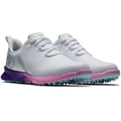 FootJoy Women's Fuel Sport Golf Shoes White/Purple -Golf Discount Store footjoy womens fuel sport golf shoes white purple 90547 pair itempicture