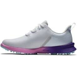 FootJoy Women's Fuel Sport Golf Shoes White/Purple -Golf Discount Store footjoy womens fuel sport golf shoes white purple 90547 side itempicture