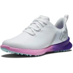 FootJoy Women's Fuel Sport Golf Shoes White/Purple -Golf Discount Store footjoy womens fuel sport golf shoes white purple 90547 toe itempicture
