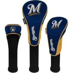 Team Effort MLB Set Of 3 Headcovers -Golf Discount Store mcarthur sports mlb set of 3 headcovers milwaukee brewers