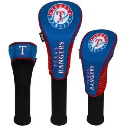 Team Effort MLB Set Of 3 Headcovers -Golf Discount Store mcarthur sports mlb set of 3 headcovers texas rangers