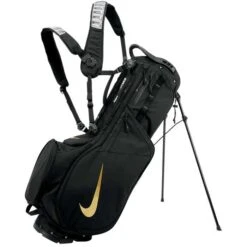 Nike Air Hybrid 2 Stand Bag -Golf Discount Store nike air hybrid 2 stand bag black black metallic gold itempicture
