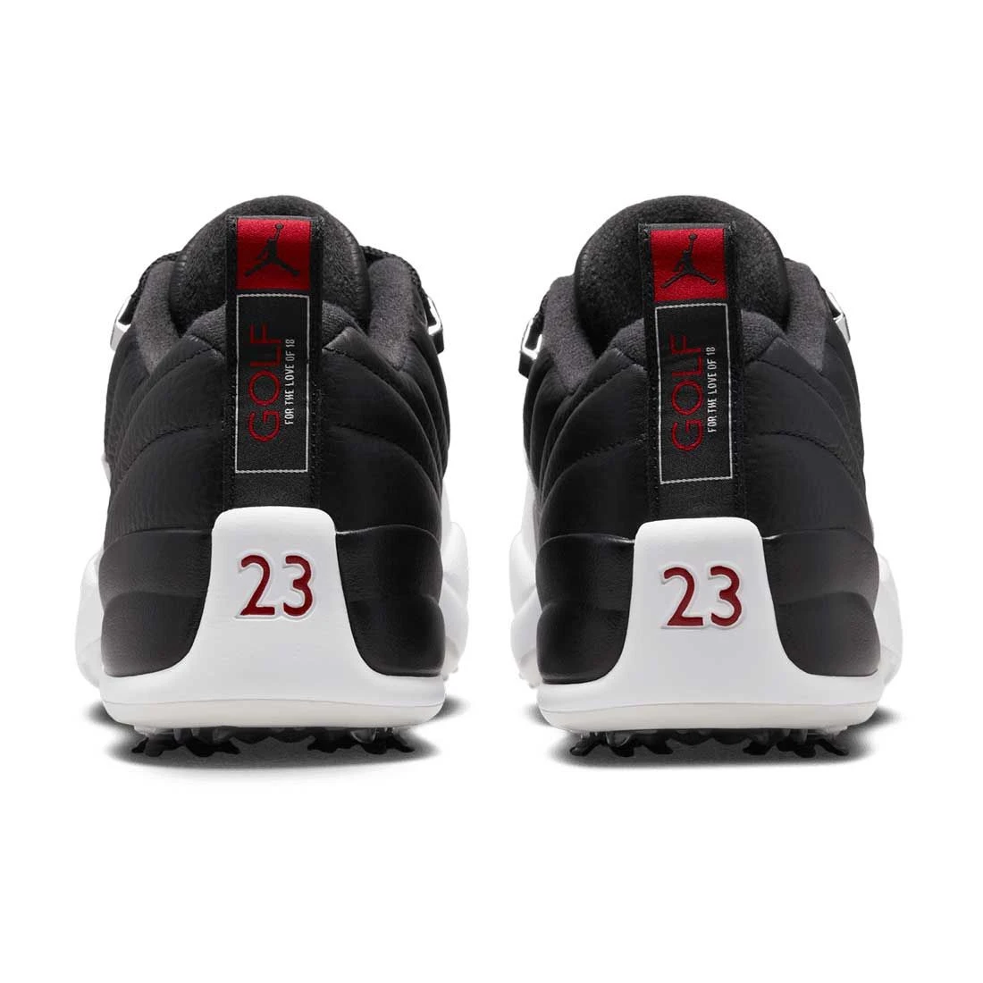 Nike Air Jordan XII Low G Golf Shoes Black/White/Varsity Red 5 Nike Air Jordan XII Low G Golf Shoes Black/White/Varsity Red - Image 5