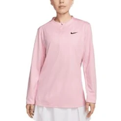 Nike Women's Dri-FIT UV Advantage Half-Zip Pullover 7 Nike Women's Dri-FIT UV Advantage Half-Zip Pullover -Golf Discount Store nike womens dri fit club half zip uv pullover medium soft pink front itempicture