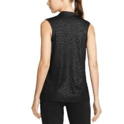 Nike Women's Dri-FIT Victory Embossed Sleeveless Polo -Golf Discount Store nike womens dri fit victory embossed sleeveless polo black back itempicture