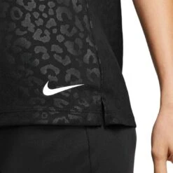 Nike Women's Dri-FIT Victory Embossed Sleeveless Polo -Golf Discount Store nike womens dri fit victory embossed sleeveless polo black detail itempicture