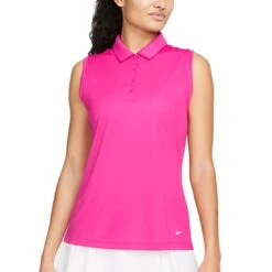 Nike Women's Dri-FIT Victory Sleeveless Polo -Golf Discount Store nike womens dri fit victory sleeveless polo active pink itempicture