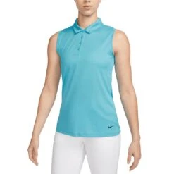 Nike Women's Dri-FIT Victory Sleeveless Polo -Golf Discount Store nike womens dri fit victory sleeveless polo baltic blue itempicture