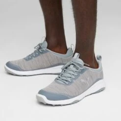 Puma Fusion Pro Golf Shoes Quarry/Silver -Golf Discount Store puma fusion pro golf shoes quarry silver 377041 04 mod1 itempicture