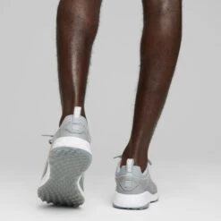 Puma Fusion Pro Golf Shoes Quarry/Silver -Golf Discount Store puma fusion pro golf shoes quarry silver 377041 04 mod2 itempicture