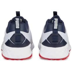 Puma Fusion Pro Golf Shoes White/Navy/For All Time Red 9 Puma Fusion Pro Golf Shoes White/Navy/For All Time Red -Golf Discount Store puma fusion pro golf shoes white navy for all time red 377041 06 heel itempicture
