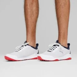 Puma Fusion Pro Golf Shoes White/Navy/For All Time Red 13 Puma Fusion Pro Golf Shoes White/Navy/For All Time Red -Golf Discount Store puma fusion pro golf shoes white navy for all time red 377041 06 mod1 itempicture