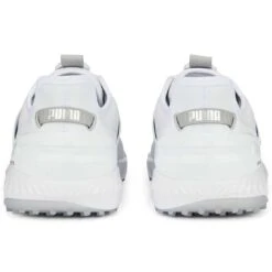 Puma Ignite Elevate Disc Golf Shoes White/Silver 10 Puma Ignite Elevate Disc Golf Shoes White/Silver -Golf Discount Store puma ignite elevate disc golf shoes white silver 376080 01 heel itempicture