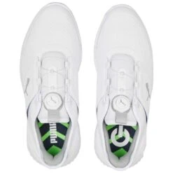 Puma Ignite Elevate Disc Golf Shoes White/Silver 9 Puma Ignite Elevate Disc Golf Shoes White/Silver -Golf Discount Store puma ignite elevate disc golf shoes white silver 376080 01 top itempicture