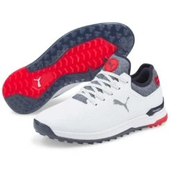 Puma Proadapt Alphacat Golf Shoes White/Navy Blazer/High Risk Red -Golf Discount Store puma proadapt alphacat golf shoes white navy blazer high risk red beauty itempicture