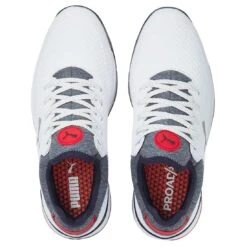 Puma Proadapt Alphacat Golf Shoes White/Navy Blazer/High Risk Red -Golf Discount Store puma proadapt alphacat golf shoes white navy blazer high risk red top itempicture