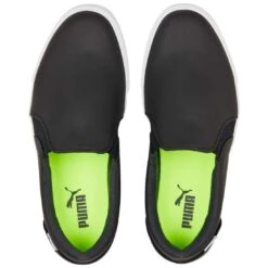 Puma Women's Tustin Fusion Slip-On Golf Shoes Black/Quiet Shade -Golf Discount Store puma womens laguna tustin slipon black quiet shade 376783 02 top itempicture