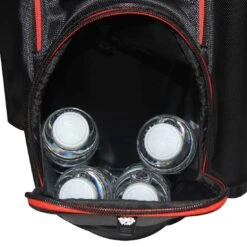 RJ Sports Mission Cart Bag -Golf Discount Store rj sports mission cart bag black red pocket itempicture