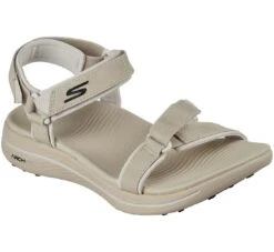 Skechers Women's GO GOLF Arch Fit Sandals Taupe -Golf Discount Store skechers womens go golf arch fit sandals taupe angle itempicture